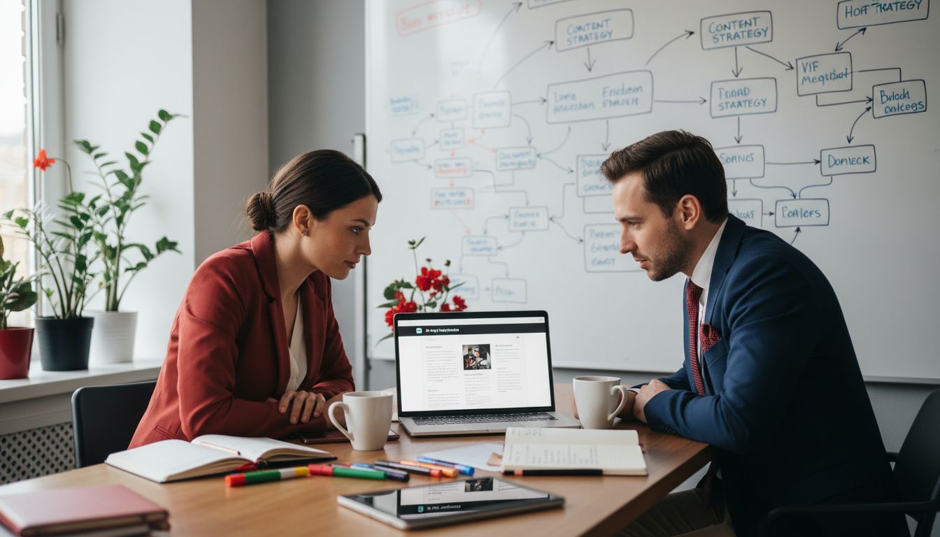 Ondernemers bekijken blog op hun website