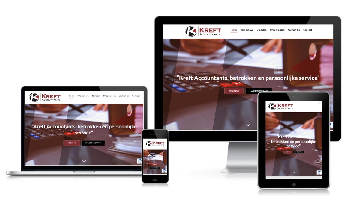 Professionele WordPress website voor accountantskantoor met diensten overzicht en specialisaties - volledig responsive