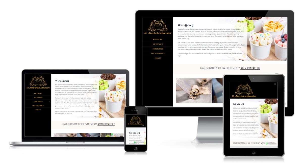 Professionele WordPress website voor foodtruck met menukaart en locatie-overzicht - volledig responsive