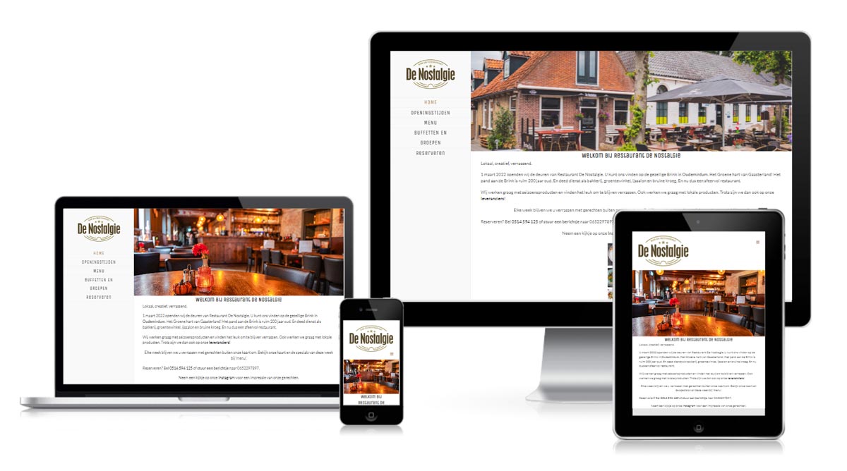 Professionele WordPress website voor restaurant met online reserveringen en menukaart - volledig responsive