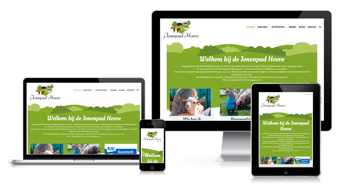 Professionele WordPress website op verschillende apparaten - gebruiksvriendelijk CMS met moderne design en responsive weergave