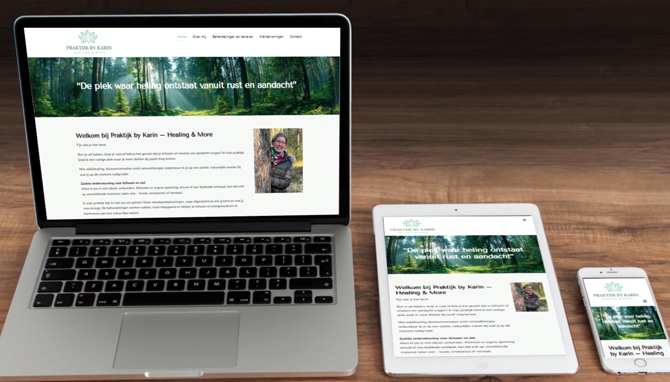website laten maken healing praktijk WordPress