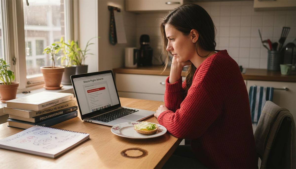 Webontwikkelaar voert updates uit voor website-plugins